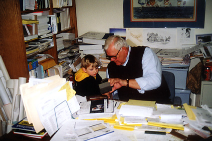 Mitchell Visits Papa's Office