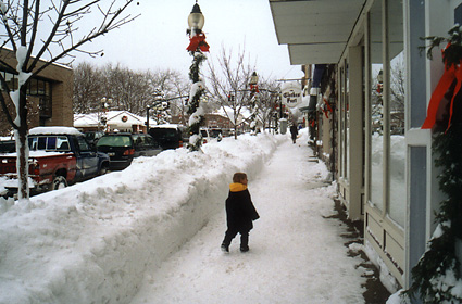 Snowy Streets in Petoskey